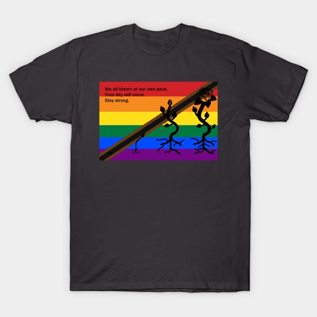 Time to Bloom (Philadelphia Pride) T-Shirt by CrescentfangCreations